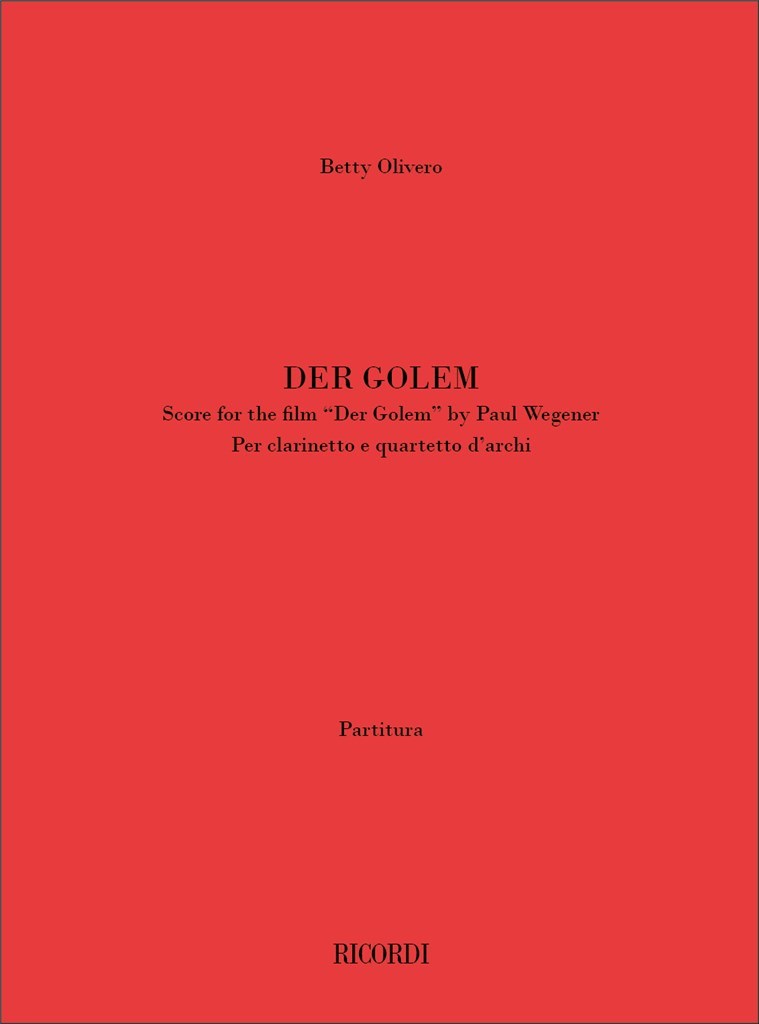 Der Golem. Score For The Film 'Der Golem'